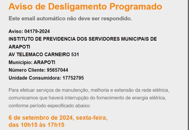 IPSM atenderá em horário reduzido nesta sexta 06/09